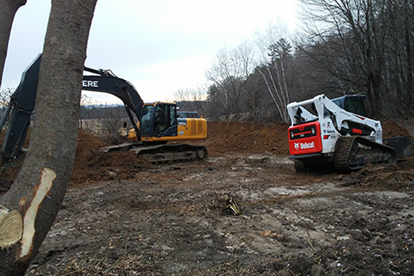 Bulldozing land